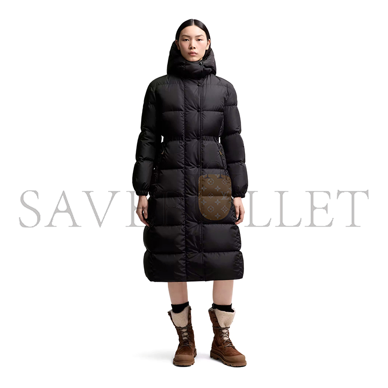 MONCLER CHAMER WOOL-TRIMMED HOODED LONG DOWN JACKET K20931C00022539ZD